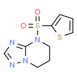 ChemSpider 2D Image | 4-(2-Thienylsulfonyl)-4,5,6,7-tetrahydro[1,2,4]triazolo[1,5-a]pyrimidine | C9H10N4O2S2