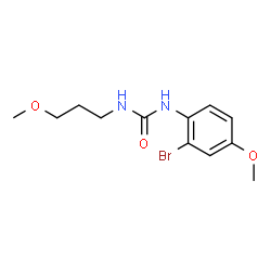 ChemSpider 2D Image | 1-(2-Bromo-4-methoxyphenyl)-3-(3-methoxypropyl)urea | C12H17BrN2O3