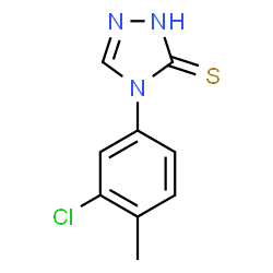 ChemSpider 2D Image | 4-(3-chloro-4-methylphenyl)-4H-1,2,4-triazole-3-thiol | C9H8ClN3S