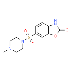 ChemSpider 2D Image | 6-[(4-Methyl-1-piperazinyl)sulfonyl]-1,3-benzoxazol-2(3H)-one | C12H15N3O4S