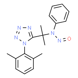 ChemSpider 2D Image | N-{2-[1-(2,6-Dimethylphenyl)-1H-tetrazol-5-yl]-2-propanyl}-N-nitrosoaniline | C18H20N6O