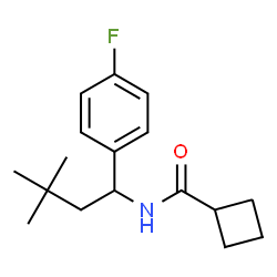 ChemSpider 2D Image | N-[1-(4-Fluorophenyl)-3,3-dimethylbutyl]cyclobutanecarboxamide | C17H24FNO