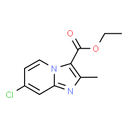 ChemSpider 2D Image | Ethyl 7-chloro-2-methylimidazo[1,2-a]pyridine-3-carboxylate | C11H11ClN2O2