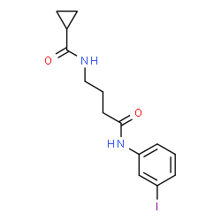 ChemSpider 2D Image | N-{4-[(3-Iodophenyl)amino]-4-oxobutyl}cyclopropanecarboxamide | C14H17IN2O2