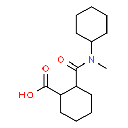 ChemSpider 2D Image | 2-[Cyclohexyl(methyl)carbamoyl]cyclohexanecarboxylic acid | C15H25NO3