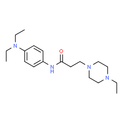 ChemSpider 2D Image | N-[4-(Diethylamino)phenyl]-3-(4-ethyl-1-piperazinyl)propanamide | C19H32N4O