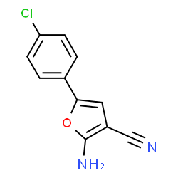 ChemSpider 2D Image | 2-Amino-5-(4-chlorophenyl)-3-furonitrile | C11H7ClN2O