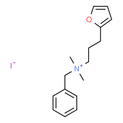 ChemSpider 2D Image | N-Benzyl-3-(2-furyl)-N,N-dimethyl-1-propanaminium iodide | C16H22INO