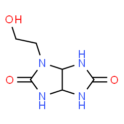 ChemSpider 2D Image | 1-(2-Hydroxyethyl)tetrahydroimidazo[4,5-d]imidazole-2,5(1H,3H)-dione | C6H10N4O3