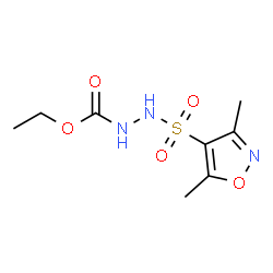 ChemSpider 2D Image | Ethyl 2-[(3,5-dimethyl-1,2-oxazol-4-yl)sulfonyl]hydrazinecarboxylate | C8H13N3O5S