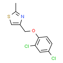 ChemSpider 2D Image | 4-[(2,4-Dichlorophenoxy)methyl]-2-methyl-1,3-thiazole | C11H9Cl2NOS