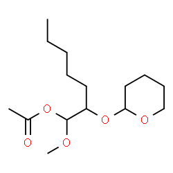 ChemSpider 2D Image | 1-Methoxy-2-(tetrahydro-2H-pyran-2-yloxy)heptyl acetate | C15H28O5