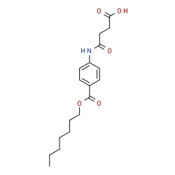 ChemSpider 2D Image | 4-({4-[(Heptyloxy)carbonyl]phenyl}amino)-4-oxobutanoic acid | C18H25NO5