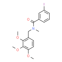 ChemSpider 2D Image | 3-Iodo-N-methyl-N-(2,3,4-trimethoxybenzyl)benzamide | C18H20INO4