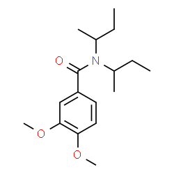 ChemSpider 2D Image | N,N-Di-sec-butyl-3,4-dimethoxybenzamide | C17H27NO3