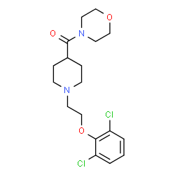 ChemSpider 2D Image | {1-[2-(2,6-Dichlorophenoxy)ethyl]-4-piperidinyl}(4-morpholinyl)methanone | C18H24Cl2N2O3