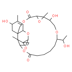 ChemSpider 2D Image | 6',15'-Dihydroxy-18'-(1-hydroxyethyl)-5',14',26'-trimethyl-11'H,23'H-spiro[oxirane-2,27'-[2,10,13,17,24]pentaoxapentacyclo[23.2.1.0~3,8~.0~8,26~.0~12,14~]octacos[4]ene]-11',23'-dione | C29H42O11