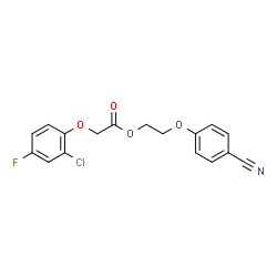 ChemSpider 2D Image | 2-(4-Cyanophenoxy)ethyl (2-chloro-4-fluorophenoxy)acetate | C17H13ClFNO4