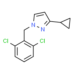 ChemSpider 2D Image | 3-Cyclopropyl-1-(2,6-dichlorobenzyl)-1H-pyrazole | C13H12Cl2N2