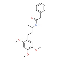 ChemSpider 2D Image | 2-Phenyl-N-[4-(2,4,5-trimethoxyphenyl)-2-butanyl]acetamide | C21H27NO4