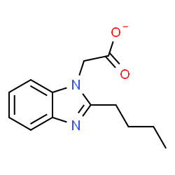 ChemSpider 2D Image | (2-Butyl-1H-benzimidazol-1-yl)acetate | C13H15N2O2