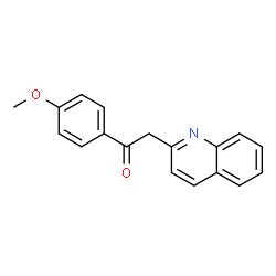 ChemSpider 2D Image | 1-(4-Methoxyphenyl)-2-(2-quinolinyl)ethanone | C18H15NO2