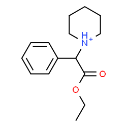 ChemSpider 2D Image | 1-(2-Ethoxy-2-oxo-1-phenylethyl)piperidinium | C15H22NO2
