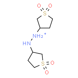 ChemSpider 2D Image | 1,2-Bis(1,1-dioxidotetrahydro-3-thiophenyl)hydrazinium | C8H17N2O4S2