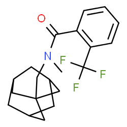 ChemSpider 2D Image | N-(Adamantan-1-ylmethyl)-N-methyl-2-(trifluoromethyl)benzamide | C20H24F3NO