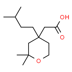 ChemSpider 2D Image | [2,2-Dimethyl-4-(3-methylbutyl)tetrahydro-2H-pyran-4-yl]acetic acid | C14H26O3