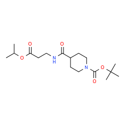 ChemSpider 2D Image | 2-Methyl-2-propanyl 4-[(3-isopropoxy-3-oxopropyl)carbamoyl]-1-piperidinecarboxylate | C17H30N2O5