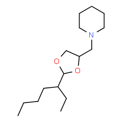 ChemSpider 2D Image | 1-{[2-(3-Heptanyl)-1,3-dioxolan-4-yl]methyl}piperidine | C16H31NO2