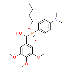 ChemSpider 2D Image | Butyl [4-(dimethylamino)phenyl][hydroxy(3,4,5-trimethoxyphenyl)methyl]phosphinate | C22H32NO6P