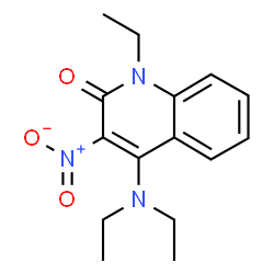 ChemSpider 2D Image | 4-(Diethylamino)-1-ethyl-3-nitro-2(1H)-quinolinone | C15H19N3O3