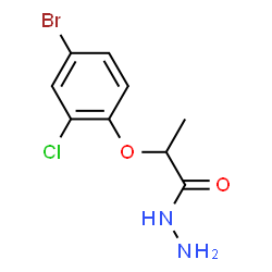 ChemSpider 2D Image | 2-(4-Bromo-2-chlorophenoxy)propanehydrazide | C9H10BrClN2O2