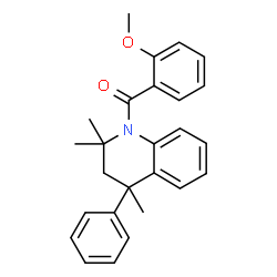 ChemSpider 2D Image | (2-Methoxyphenyl)(2,2,4-trimethyl-4-phenyl-3,4-dihydro-1(2H)-quinolinyl)methanone | C26H27NO2