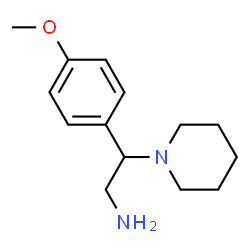 ChemSpider 2D Image | 2-(4-methoxyphenyl)-2-piperidin-1-ylethanamine | C14H22N2O