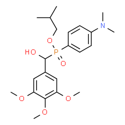ChemSpider 2D Image | Isobutyl [4-(dimethylamino)phenyl][hydroxy(3,4,5-trimethoxyphenyl)methyl]phosphinate | C22H32NO6P