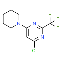 ChemSpider 2D Image | 4-Chloro-6-(1-piperidinyl)-2-(trifluoromethyl)pyrimidine | C10H11ClF3N3