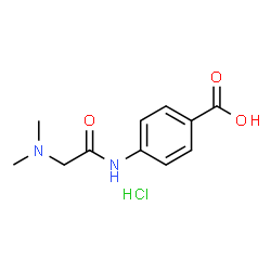 ChemSpider 2D Image | 4-(2-(Dimethylamino)acetamido)benzoic acid hydrochloride | C11H15ClN2O3