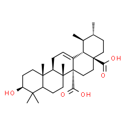 ChemSpider 2D Image | (3beta,5xi)-3-Hydroxyurs-12-ene-27,28-dioic acid | C30H46O5