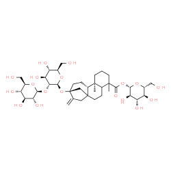 ChemSpider 2D Image | 1-O-[(5xi,13alpha)-13-{[2-O-(beta-D-Glucopyranosyl)-beta-D-glucopyranosyl]oxy}-18-oxokaur-16-en-18-yl]-beta-D-glucopyranose | C38H60O18