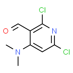 ChemSpider 2D Image | 2,6-Dichloro-4-(dimethylamino)nicotinaldehyde | C8H8Cl2N2O
