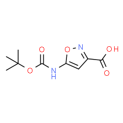 ChemSpider 2D Image | 5-((tert-Butoxycarbonyl)amino)isoxazole-3-carboxylic acid | C9H12N2O5