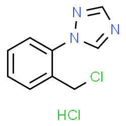 ChemSpider 2D Image | 1-(2-(Chloromethyl)phenyl)-1H-1,2,4-triazole hydrochloride | C9H9Cl2N3