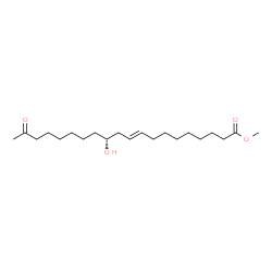 ChemSpider 2D Image | Methyl (9E,12R)-12-hydroxy-19-oxo-9-icosenoate | C21H38O4