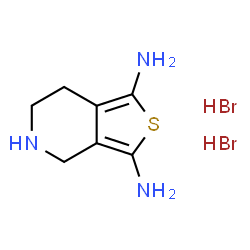 ChemSpider 2D Image | 4,5,6,7-Tetrahydrothieno[3,4-c]pyridine-1,3-diamine dihydrobromide | C7H13Br2N3S