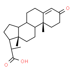 ChemSpider 2D Image | 2-[(10R,13S)-10,13-Dimethyl-3-oxo-2,3,6,7,8,9,10,11,12,13,14,15,16,17-tetradecahydro-1H-cyclopenta[a]phenanthren-17-yl]propanoic acid | C22H32O3