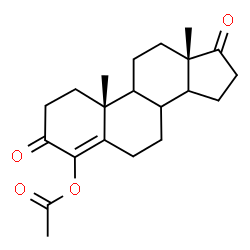 ChemSpider 2D Image | (8xi,9xi,14xi)-3,17-Dioxoandrost-4-en-4-yl acetate | C21H28O4