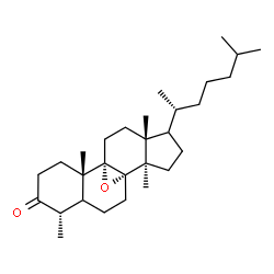 ChemSpider 2D Image | (4alpha,8alpha,17xi)-4,14-Dimethyl-8,9-epoxycholestan-3-one | C29H48O2